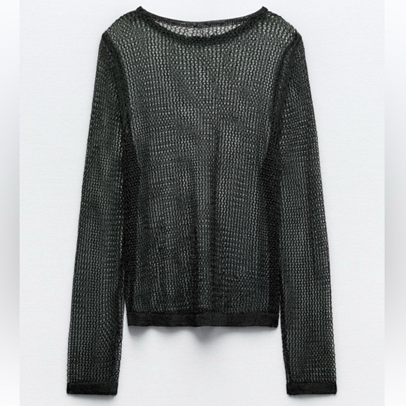 Metallic Mesh Knit Top - Picture 7 of 7